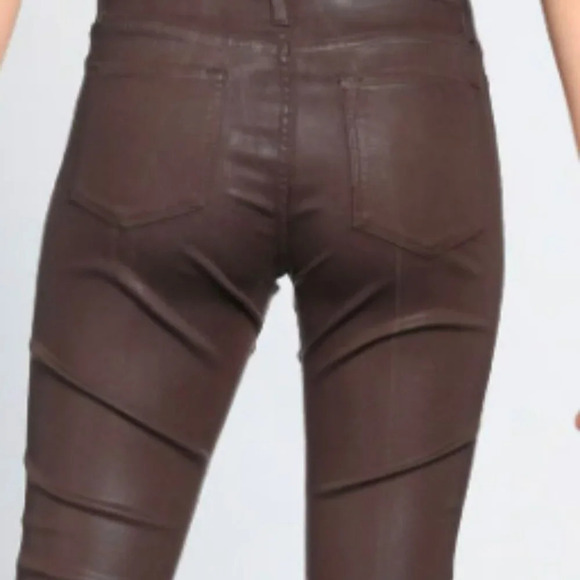 FRAME Le High Flare coated jeans - Color: Dark brown Size 34 - Picture 4 of 9